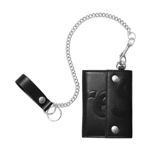Supreme Leather Chain Wallet-Black